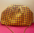 Check print dumpling bag