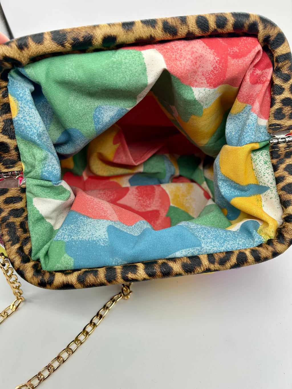 Mixed stripe dumpling bag