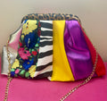 Mixed stripe dumpling bag