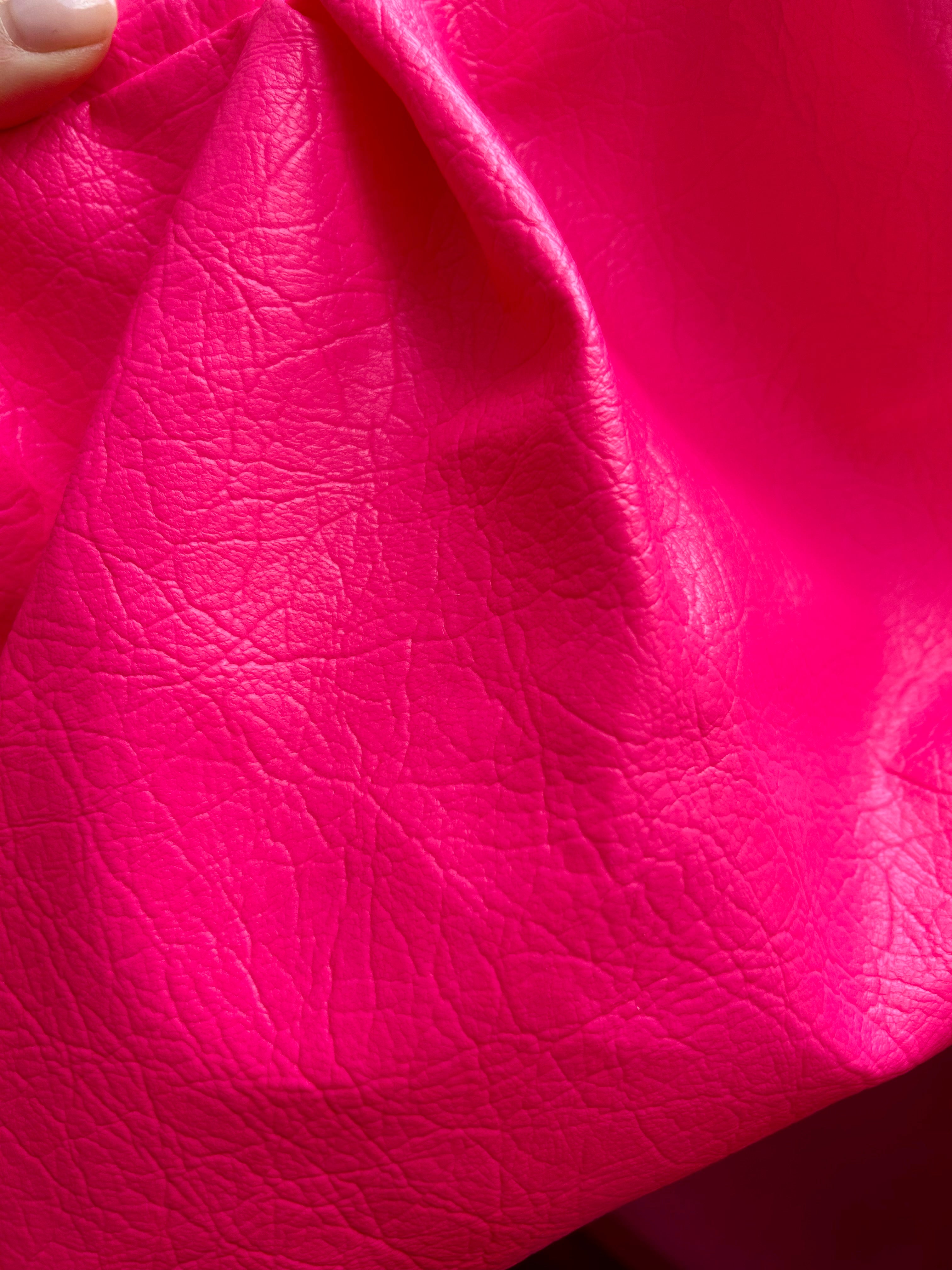 Neon pink dumpling bag